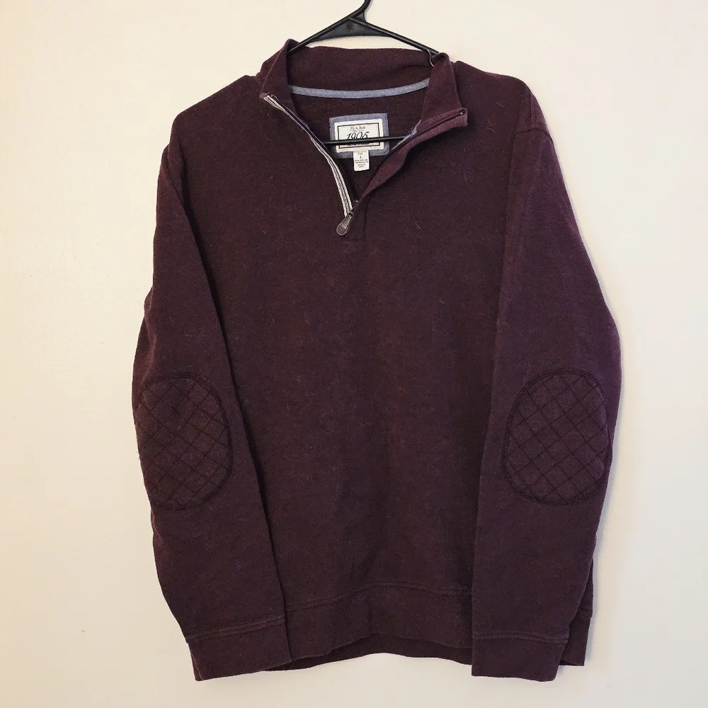 Jos. A. Bank Men's Large Maroon Zip-Up Sweater